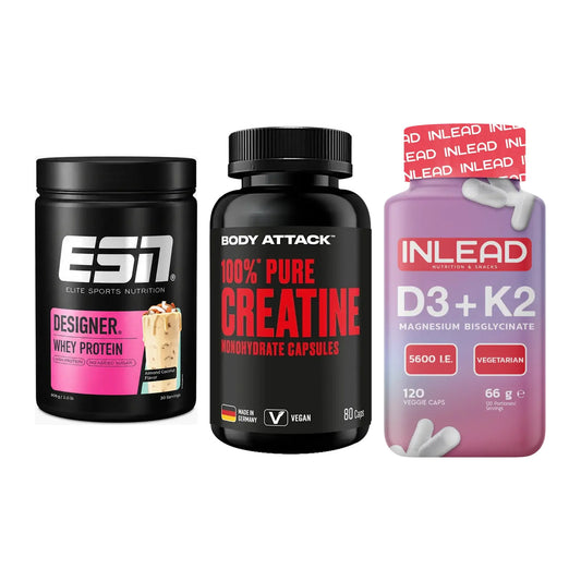 Einsteiger-Set: ESN Designer + Body Attack 100% + INLEAD Vitamin – alle enthaltenen Artikel