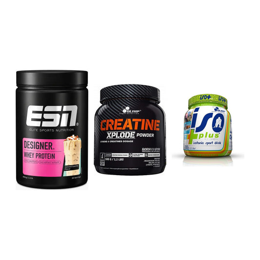 Einsteiger-Set: ESN Designer + Olimp Creatine + Olimp Iso Plus – alle enthaltenen Artikel