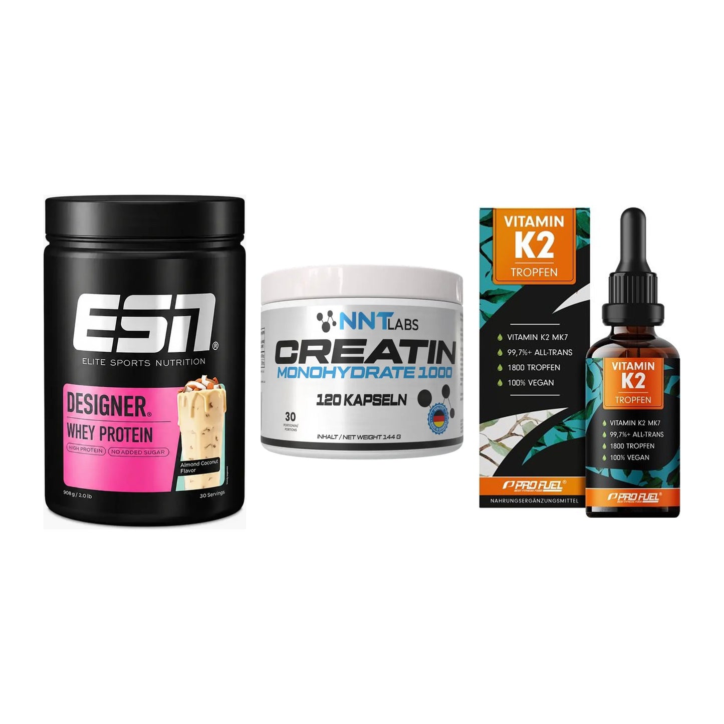 Einsteiger-Set: ESN Designer + NNT Creatin 1000 + ProFuel Vitamin – alle enthaltenen Artikel