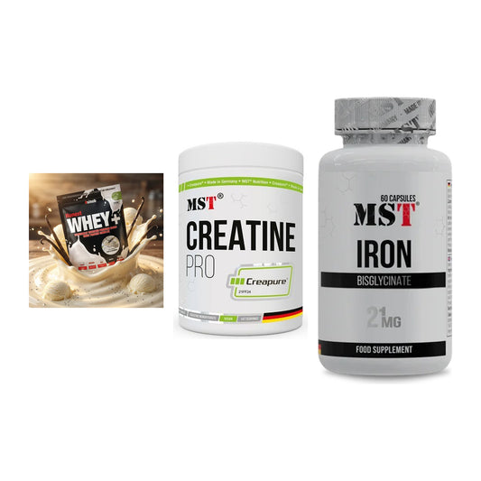 Einsteiger-Set: Sinob Honest + MST Creatin Pro + MST Iron Bisglyc – alle enthaltenen Artikel