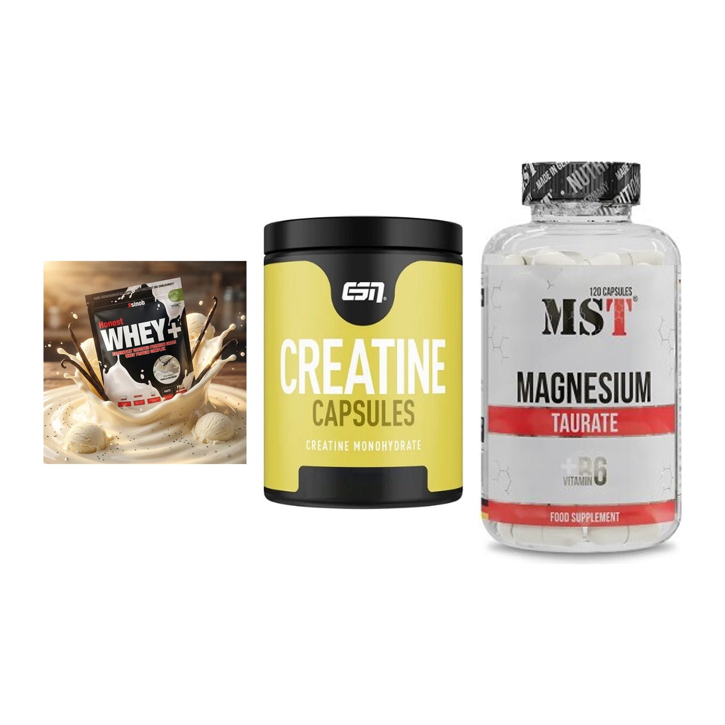 Einsteiger-Set: Sinob Honest + ESN Ultrapure + MST Magnesium – alle enthaltenen Artikel
