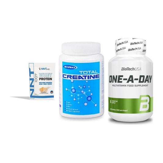 Einsteiger-Set: NNT Whey + Megabol Total + BioTech One A – alle enthaltenen Artikel