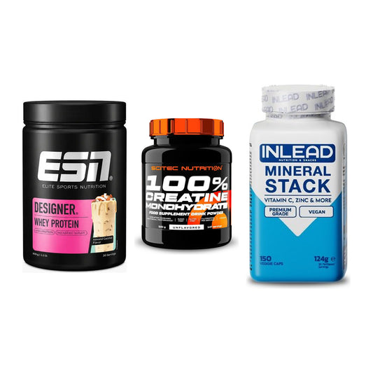 Einsteiger-Set: ESN Designer + Scitec Creatine + INLEAD Mineral – alle enthaltenen Artikel