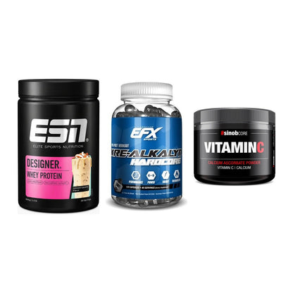 Einsteiger-Set: ESN Designer + EFX Kre-Alkalyn + Sinob Vitamin C – alle enthaltenen Artikel
