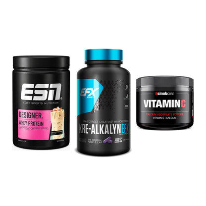 Einsteiger-Set: ESN Designer + EFX Kre-Alkalyn + Sinob Vitamin C – alle enthaltenen Artikel