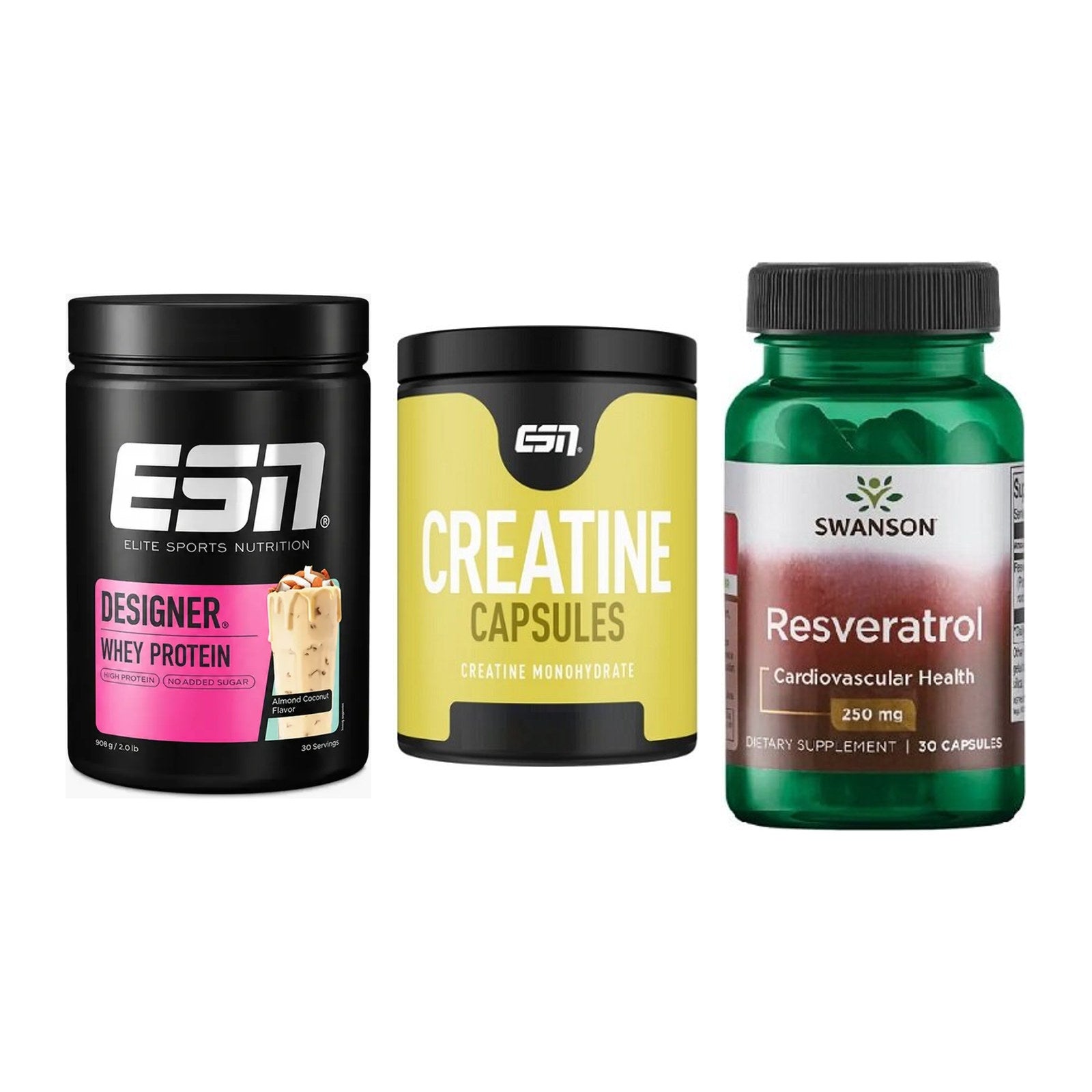 Einsteiger-Set: ESN Designer + ESN Ultrapure + Swanson Resverat – alle enthaltenen Artikel