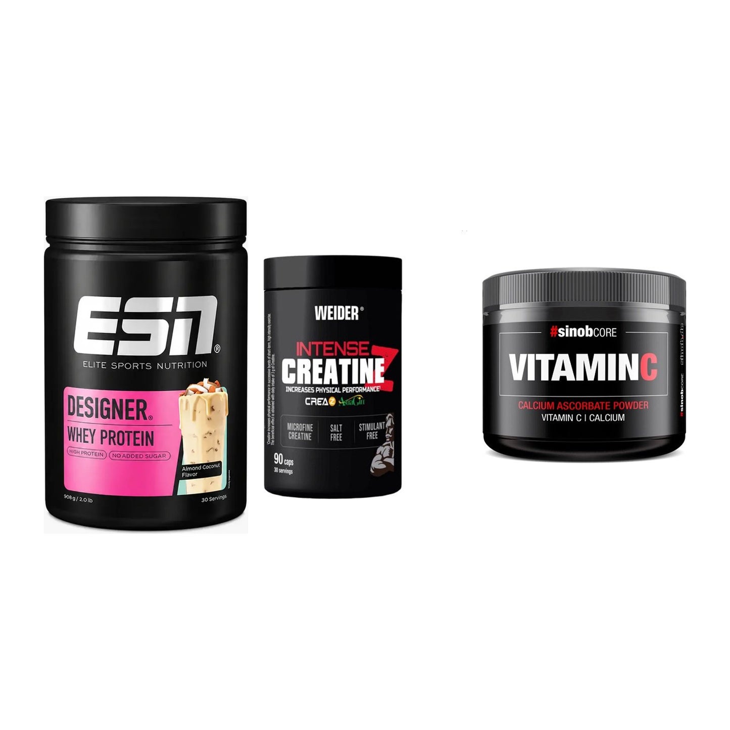 Einsteiger-Set: ESN Designer + Weider Intense + Sinob Vitamin C – alle enthaltenen Artikel