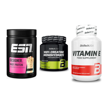 Einsteiger-Set: ESN Designer + BioTech Creatine + BioTech Vitamin – alle enthaltenen Artikel