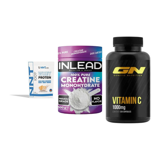 Einsteiger-Set: NNT Whey + INLEAD Creatine + GN Vitamin C – alle enthaltenen Artikel