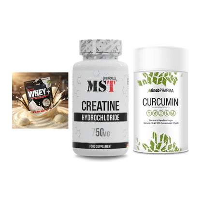 Einsteiger-Set: Sinob Honest + MST Creatin HCL + Sinob Curcumin – alle enthaltenen Artikel