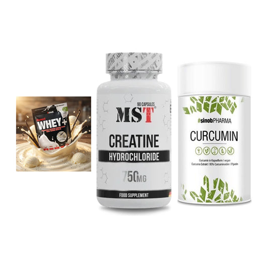 Einsteiger-Set: Sinob Honest + MST Creatin HCL + Sinob Curcumin – alle enthaltenen Artikel