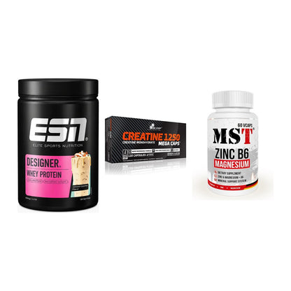Einsteiger-Set: ESN Designer + Olimp Creatine + MST Zinc – alle enthaltenen Artikel