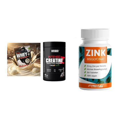 Einsteiger-Set: Sinob Honest + Weider Intense + ProFuel Zink – alle enthaltenen Artikel