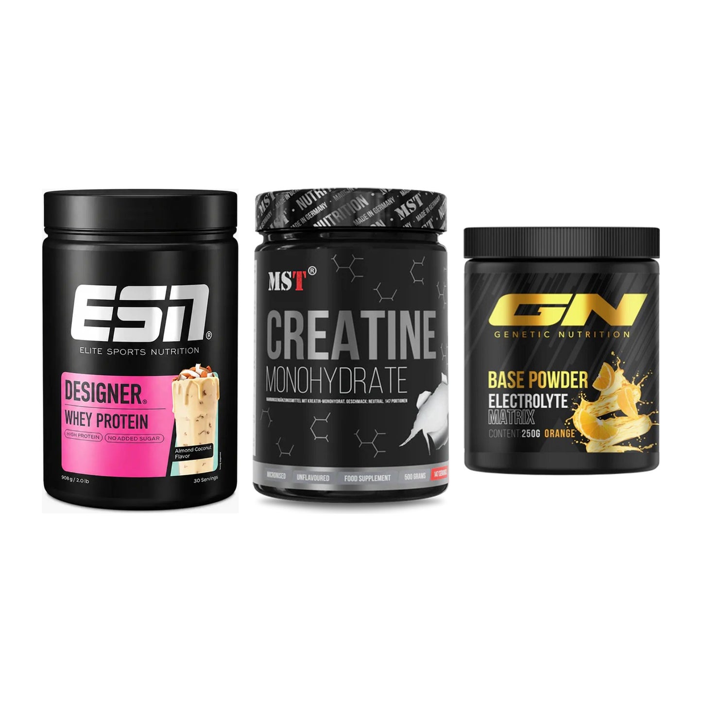 Einsteiger-Set: ESN Designer + MST Creatin + GN Base Powder – alle enthaltenen Artikel