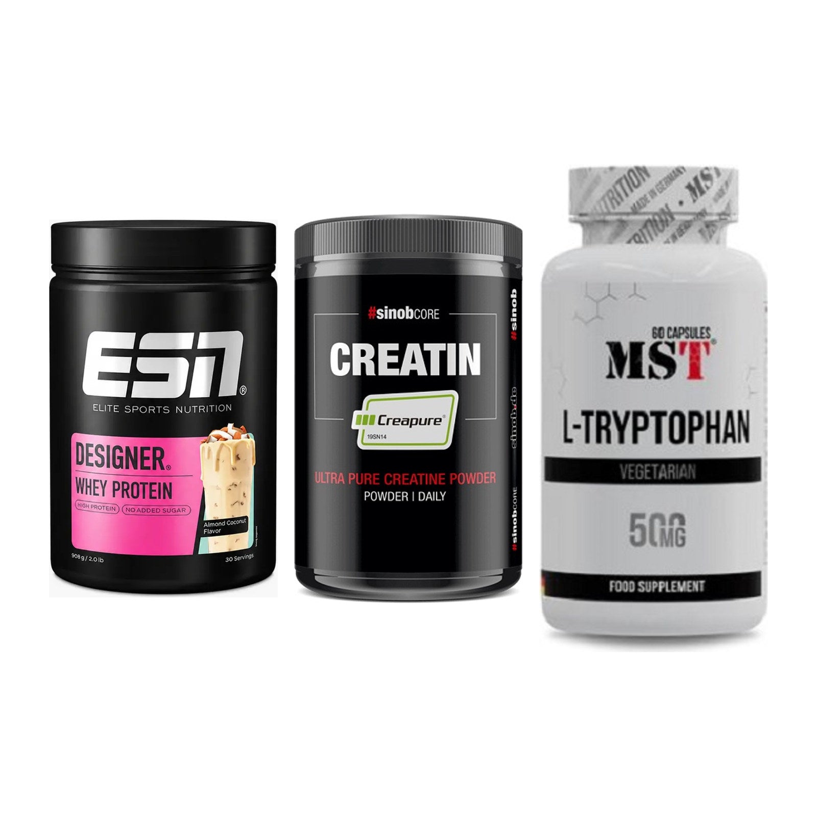 Einsteiger-Set: ESN Designer + Sinob Creatin + MST Tryptophan – alle enthaltenen Artikel
