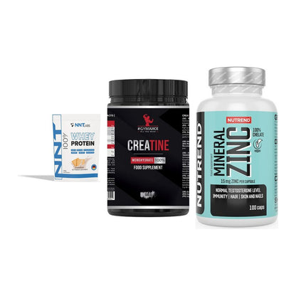Einsteiger-Set: NNT Whey + #GYMJUICE + Nutrend Zinc – alle enthaltenen Artikel