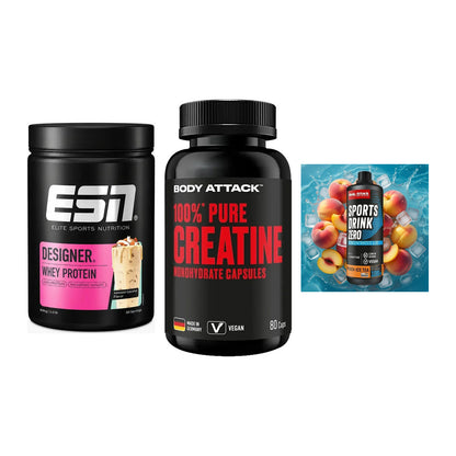 Einsteiger-Set: ESN Designer + Body Attack 100% + Body Attack – alle enthaltenen Artikel
