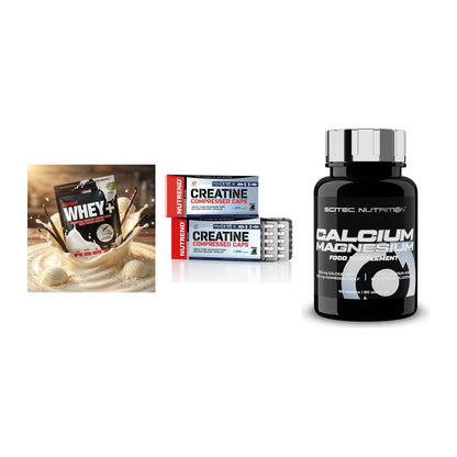 Einsteiger-Set: Sinob Honest + Nutrend Creatine + Scitec Calcium – alle enthaltenen Artikel