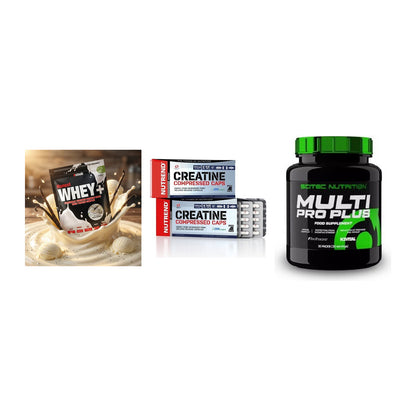 Einsteiger-Set: Sinob Honest + Nutrend Creatine + Scitec Multi Pro – alle enthaltenen Artikel