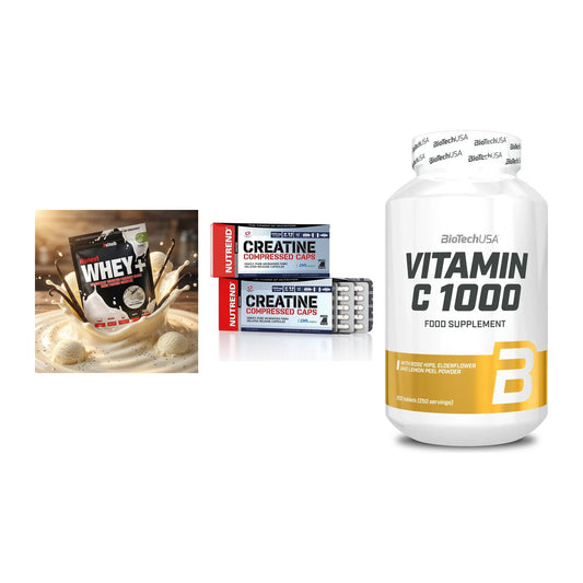 Einsteiger-Set: Sinob Honest + Nutrend Creatine + BioTech Vitamin – alle enthaltenen Artikel
