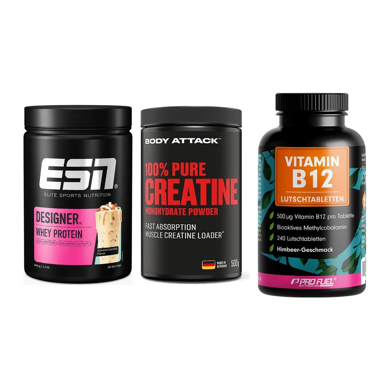 Einsteiger-Set: ESN Designer + Body Attack 100% + ProFuel Vitamin – alle enthaltenen Artikel