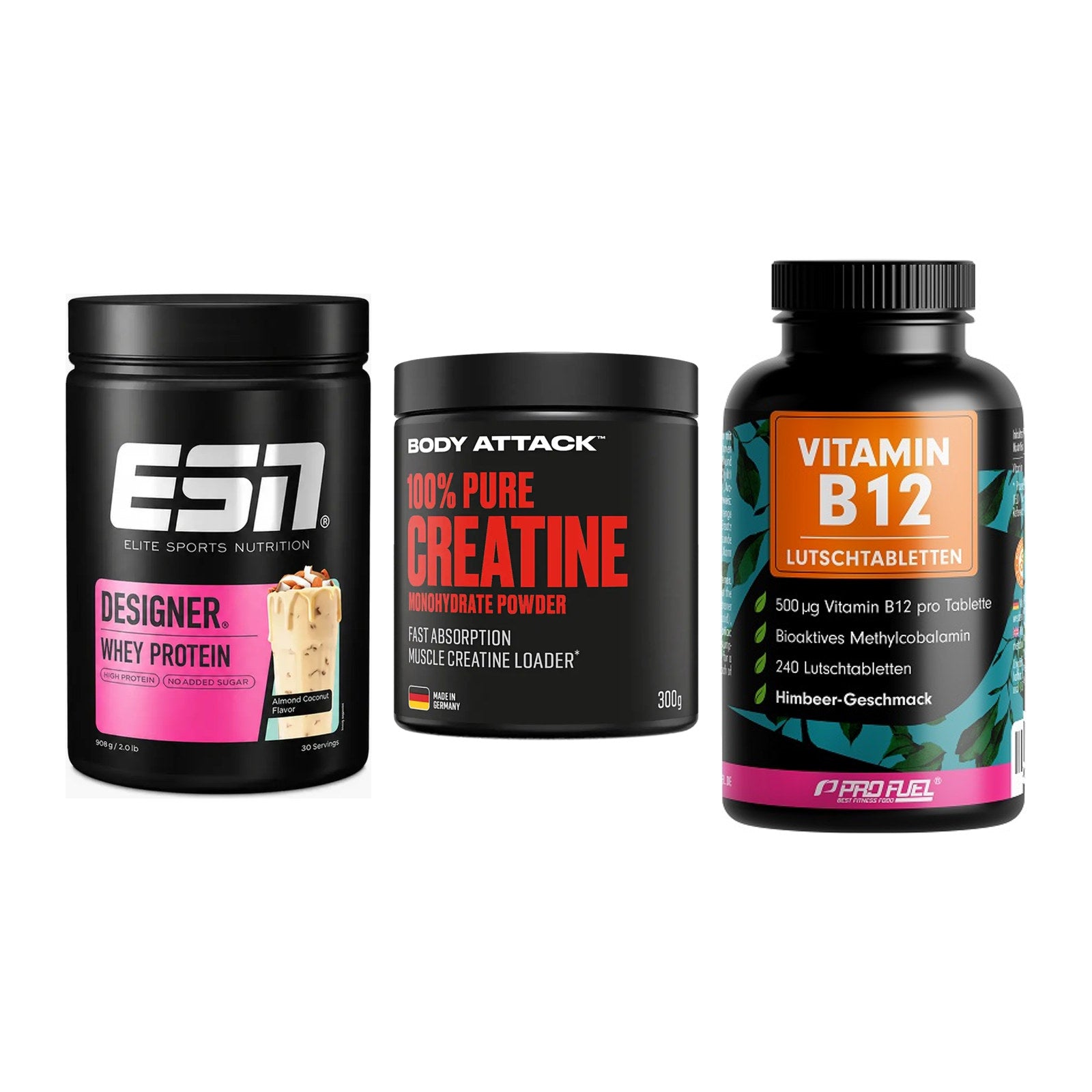 Einsteiger-Set: ESN Designer + Body Attack 100% + ProFuel Vitamin – alle enthaltenen Artikel