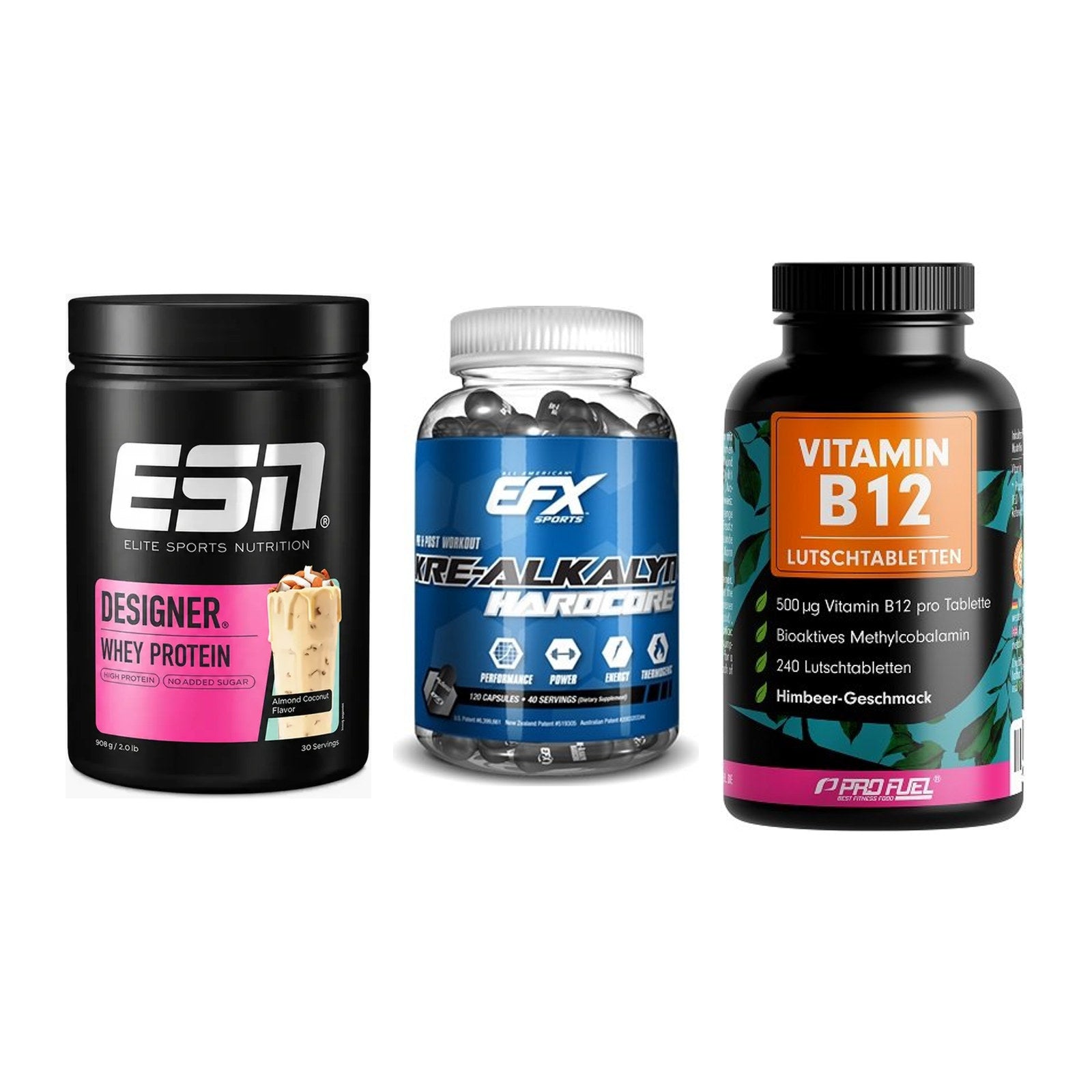 Einsteiger-Set: ESN Designer + EFX Kre-Alkalyn + ProFuel Vitamin – alle enthaltenen Artikel