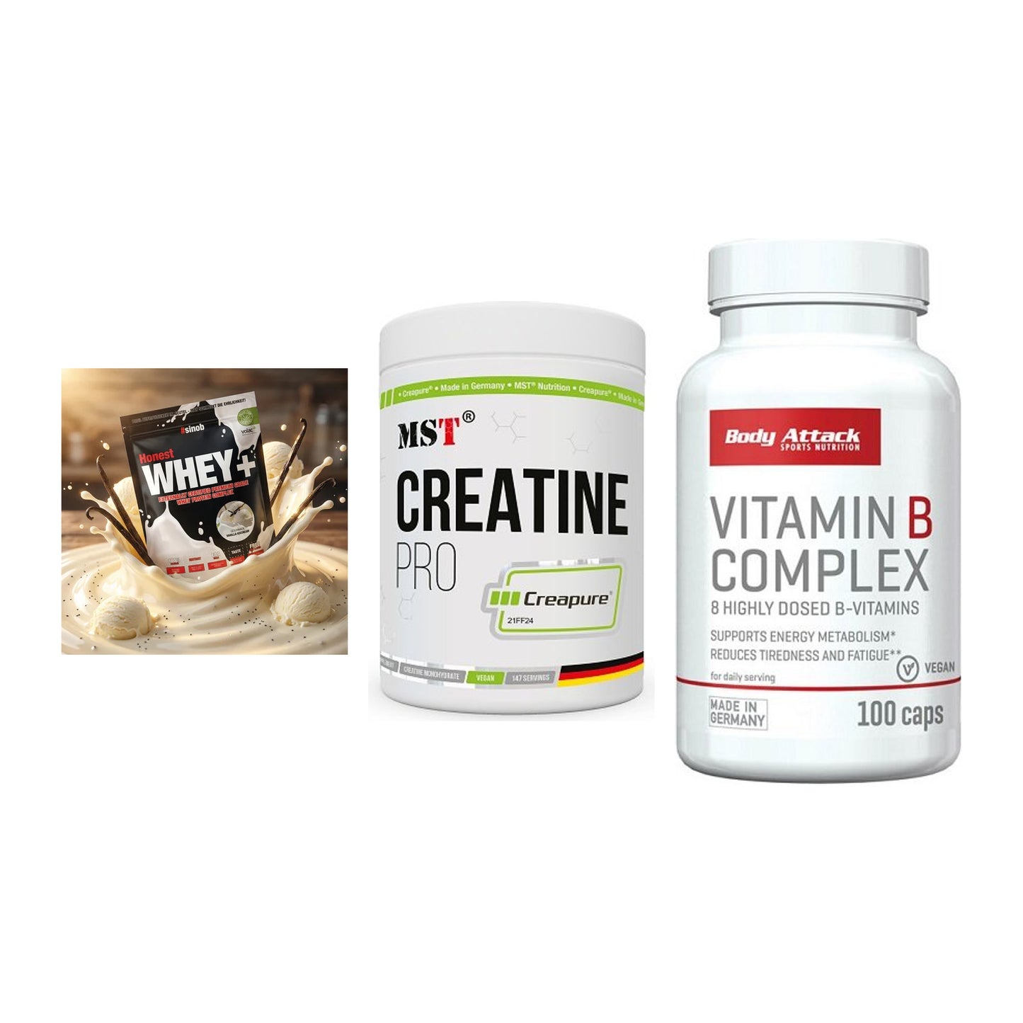 Einsteiger-Set: Sinob Honest + MST Creatin Pro + Body Attack – alle enthaltenen Artikel