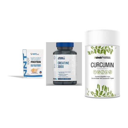 Einsteiger-Set: NNT Whey + Applied Nutritio + Sinob Curcumin – alle enthaltenen Artikel