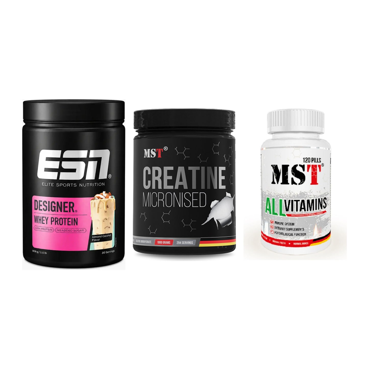 Einsteiger-Set: ESN Designer + MST Creatin + MST All Vitamins – alle enthaltenen Artikel