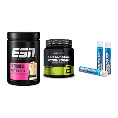 Einsteiger-Set: ESN Designer + BioTech Creatine + Body Attack – alle enthaltenen Artikel