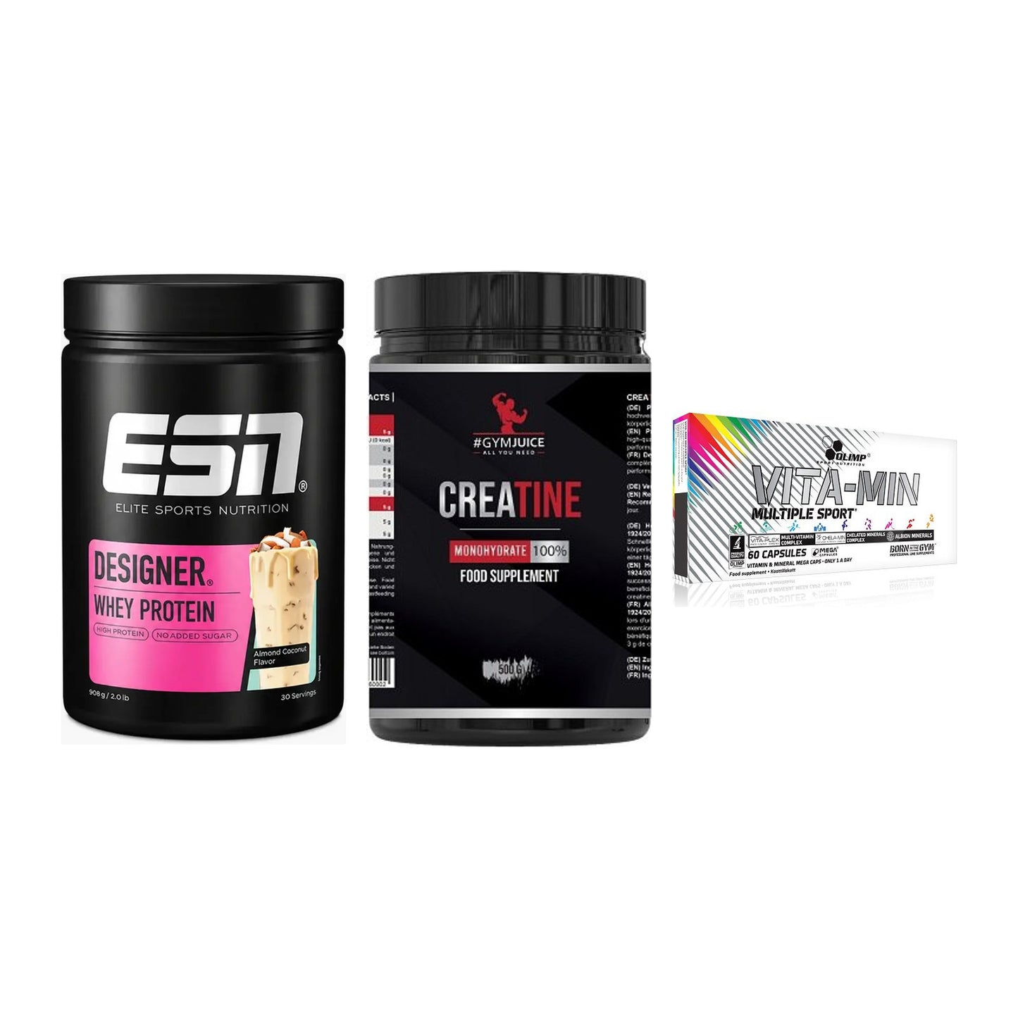 Einsteiger-Set: ESN Designer + #GYMJUICE + Olimp Vita-Min – alle enthaltenen Artikel
