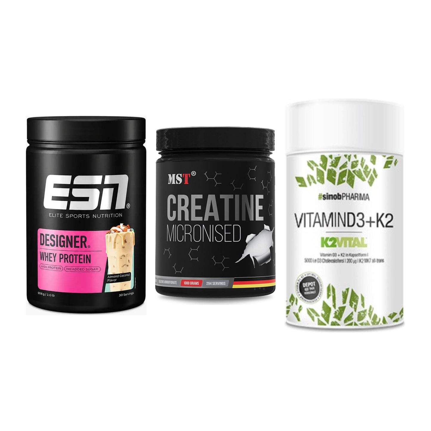 Einsteiger-Set: ESN Designer + MST Creatin + Sinob Vitamin D3 – alle enthaltenen Artikel