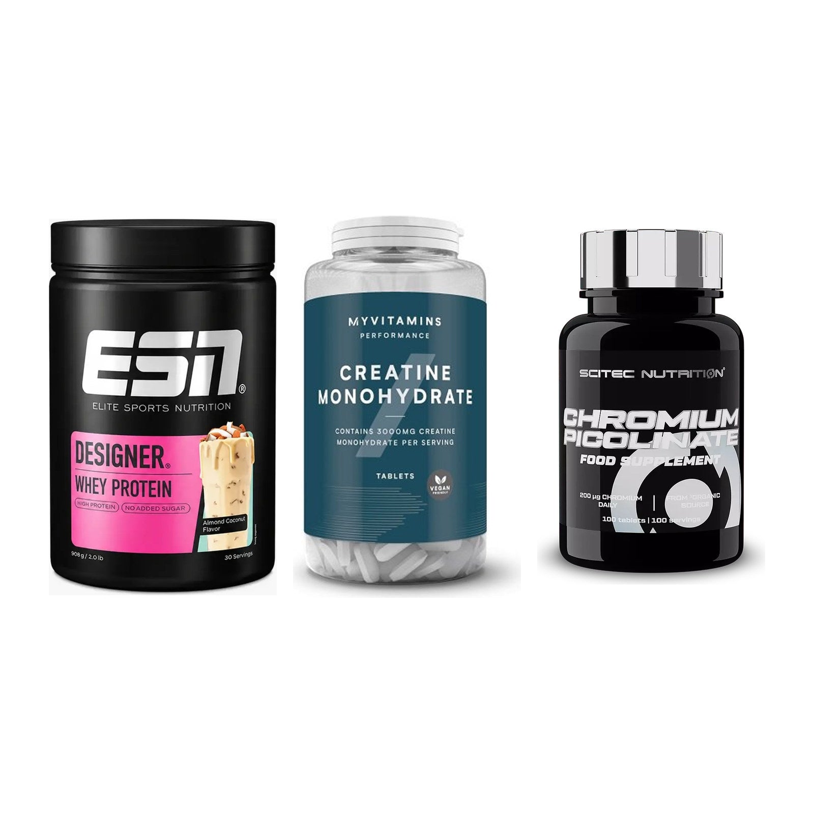 Einsteiger-Set: ESN Designer + MyProtein + Scitec Chromium – alle enthaltenen Artikel