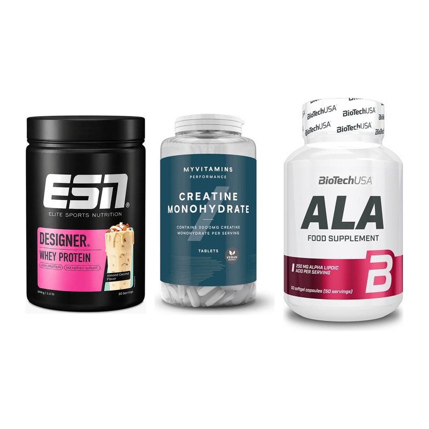 Einsteiger-Set: ESN Designer + MyProtein + BioTech ALA – alle enthaltenen Artikel