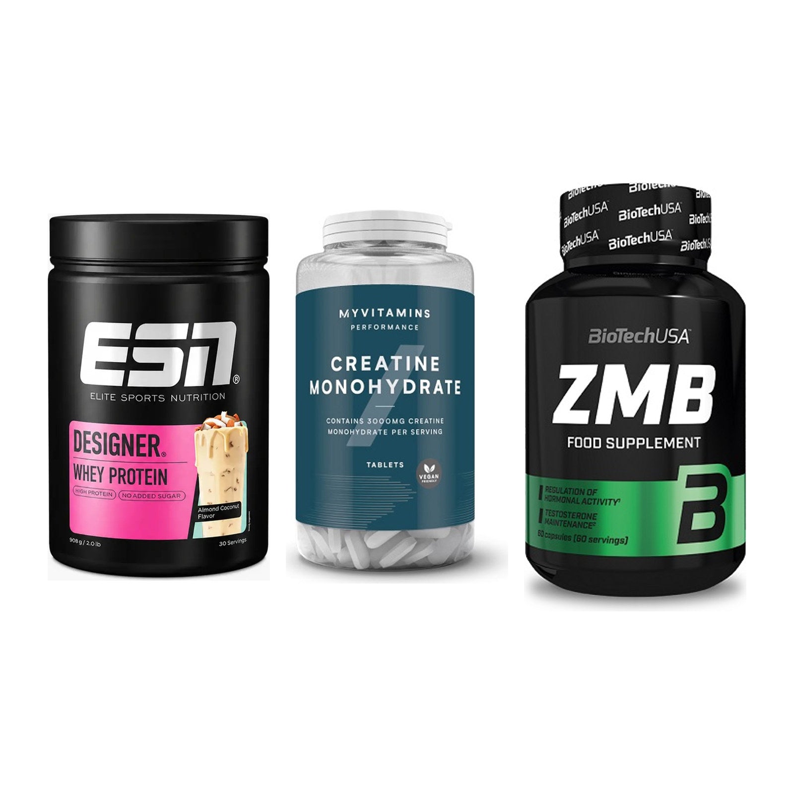 Einsteiger-Set: ESN Designer + MyProtein + BioTech ZMB – alle enthaltenen Artikel