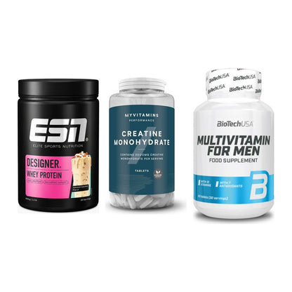 Einsteiger-Set: ESN Designer + MyProtein + BioTech Multivit – alle enthaltenen Artikel
