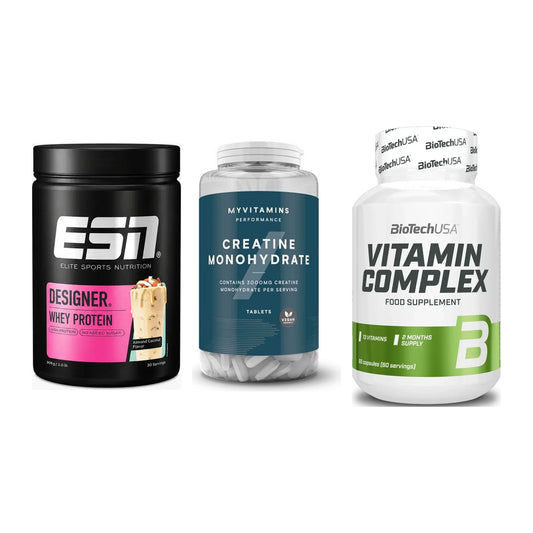 Einsteiger-Set: ESN Designer + MyProtein + BioTech Vitamin – alle enthaltenen Artikel