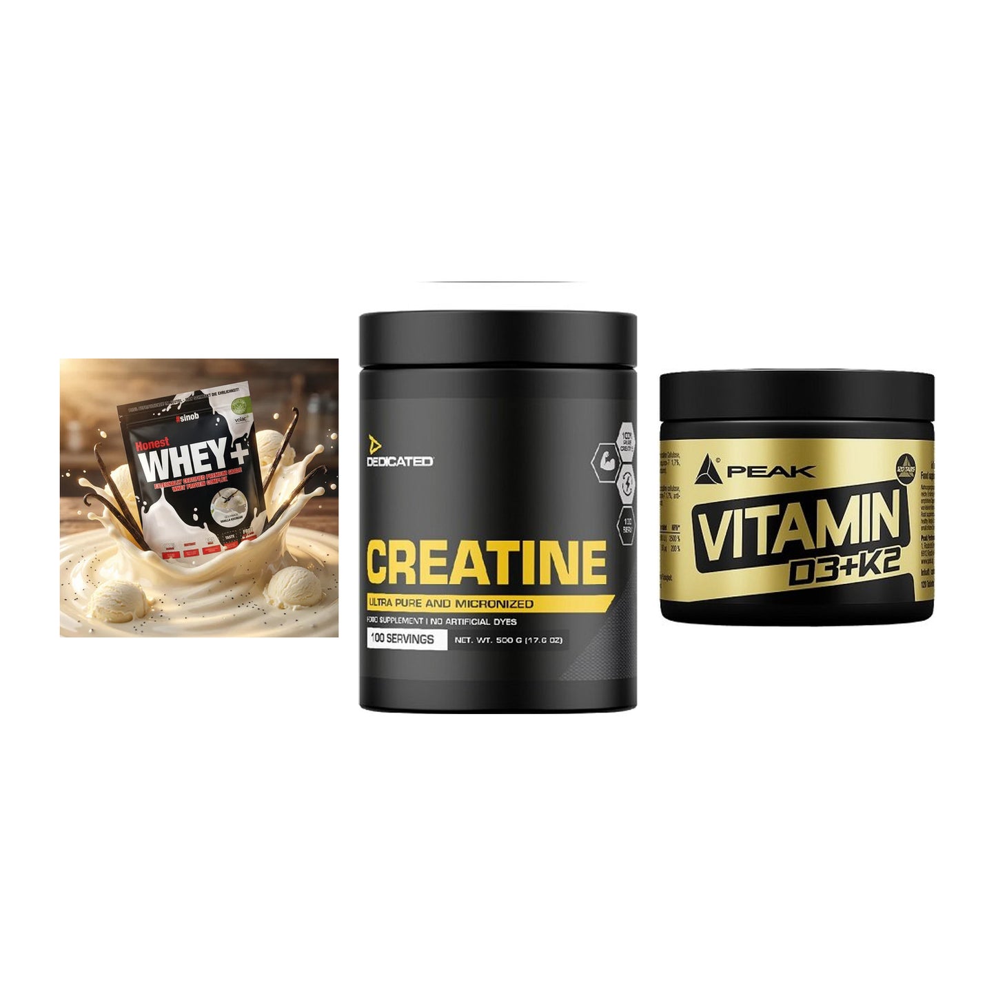 Einsteiger-Set: Sinob Honest + Dedicated + Peak Vitamin – alle enthaltenen Artikel