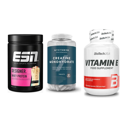 Einsteiger-Set: ESN Designer + MyProtein + BioTech Vitamin – alle enthaltenen Artikel