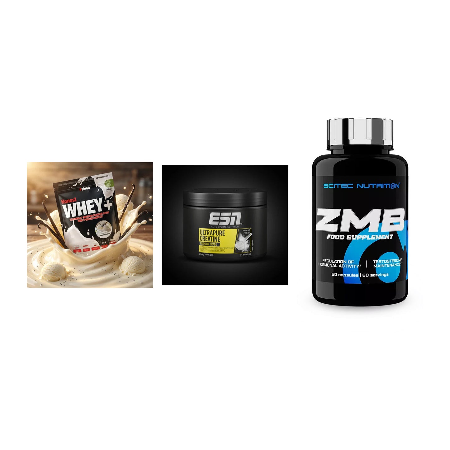 Einsteiger-Set: Sinob Honest + ESN Ultrapure + Scitec ZMB – alle enthaltenen Artikel