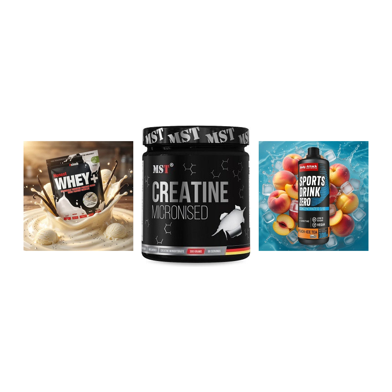 Einsteiger-Set: Sinob Honest + MST Creatin + Body Attack – alle enthaltenen Artikel