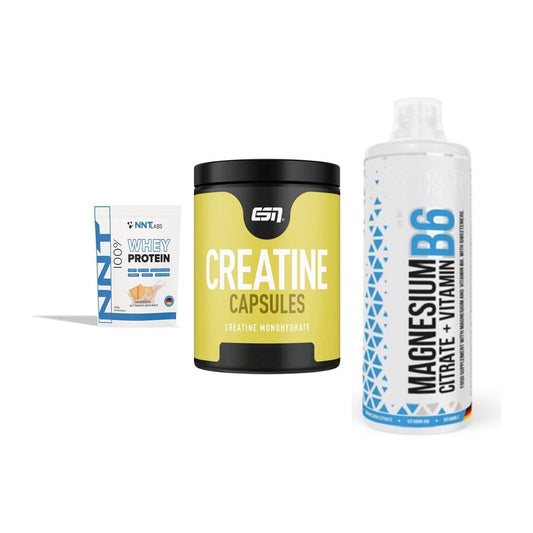 Einsteiger-Set: NNT Whey + ESN Ultrapure Creatine + MST Magnesium B6 – alle enthaltenen Artikel