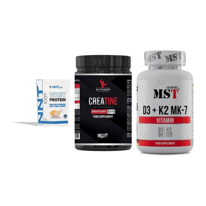 Einsteiger-Set: NNT Whey + #GYMJUICE + MST Vitamin D3 – alle enthaltenen Artikel