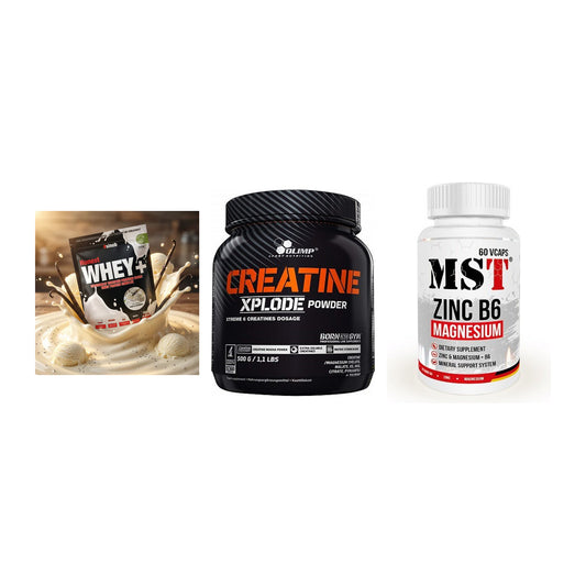 Einsteiger-Set: Sinob Honest + Olimp Creatine + MST Zinc – alle enthaltenen Artikel