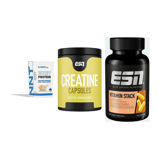 Einsteiger-Set: NNT Whey + ESN Ultrapure Creatine + ESN Vitamin Stack – alle enthaltenen Artikel