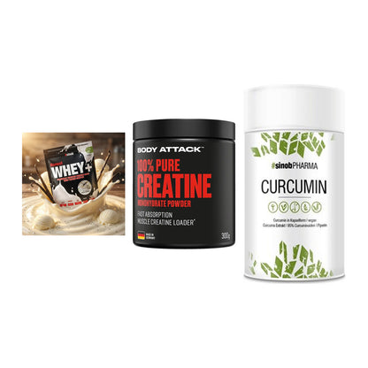Einsteiger-Set: Sinob Honest + Body Attack 100% + Sinob Curcumin – alle enthaltenen Artikel