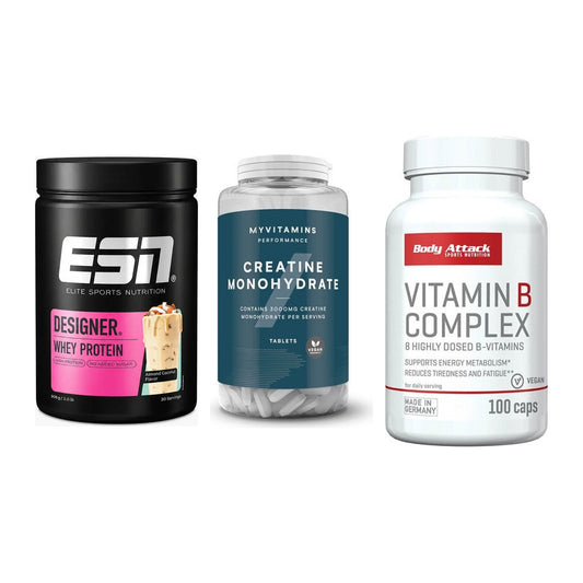 Einsteiger-Set: ESN Designer + MyProtein + Body Attack – alle enthaltenen Artikel