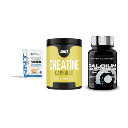 Einsteiger-Set: NNT Whey + ESN Ultrapure + Scitec Calcium – alle enthaltenen Artikel
