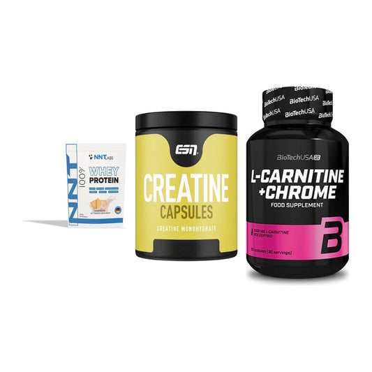 Einsteiger-Set: NNT Whey + ESN Ultrapure + BioTech L-Carnit – alle enthaltenen Artikel